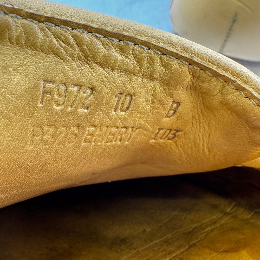 Coach Tan Signature Canvas & Yellow Leather Loafers - Picture 10 of 11